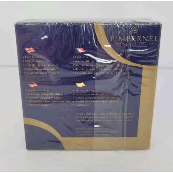 Pimpernel Seasons Greatings Collection Cork-Backed Coasters, 4" sq. - Set of 6 - Picture 4 of 4